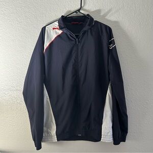 Puma Men's Navy Blue and White Windbreaker